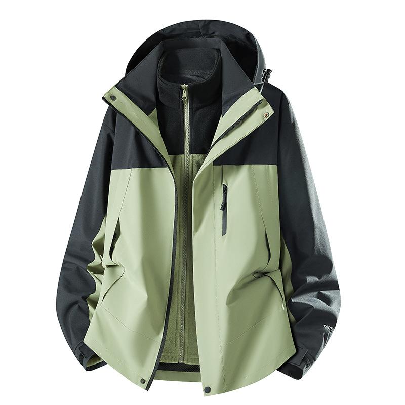 Autumn and Winter Men's and Women's Same Removable Jacket Windproof Waterproof Casual Jacket