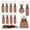 10Pcs Blank Wood Keychains Accessories Unfinished Rectangle Wood Plaque for DIY Crafts and Engraving