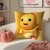 Chubby Cute Chinese Character NNailong Cushion Cover Pillowcase Short Plush Invisible zipper Room Sofa Cushion Cover