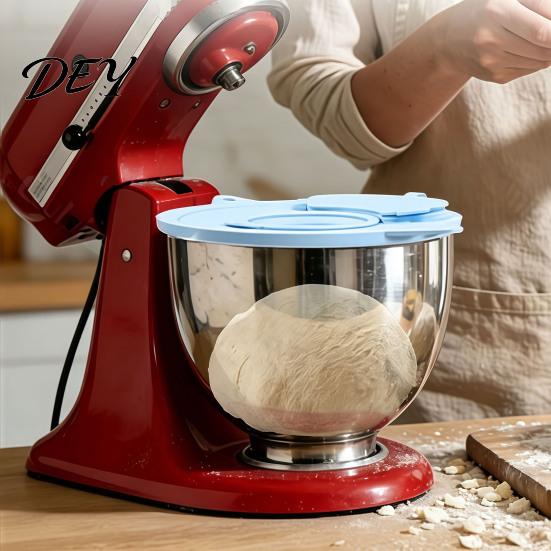 Silicone Flour Funnel for Stand Mixers And Bowl Cover Kitchen Aid Mixer, Mess Free Collapsible Pouring Shield Attachment, 3 in 1 Mixer Accessories