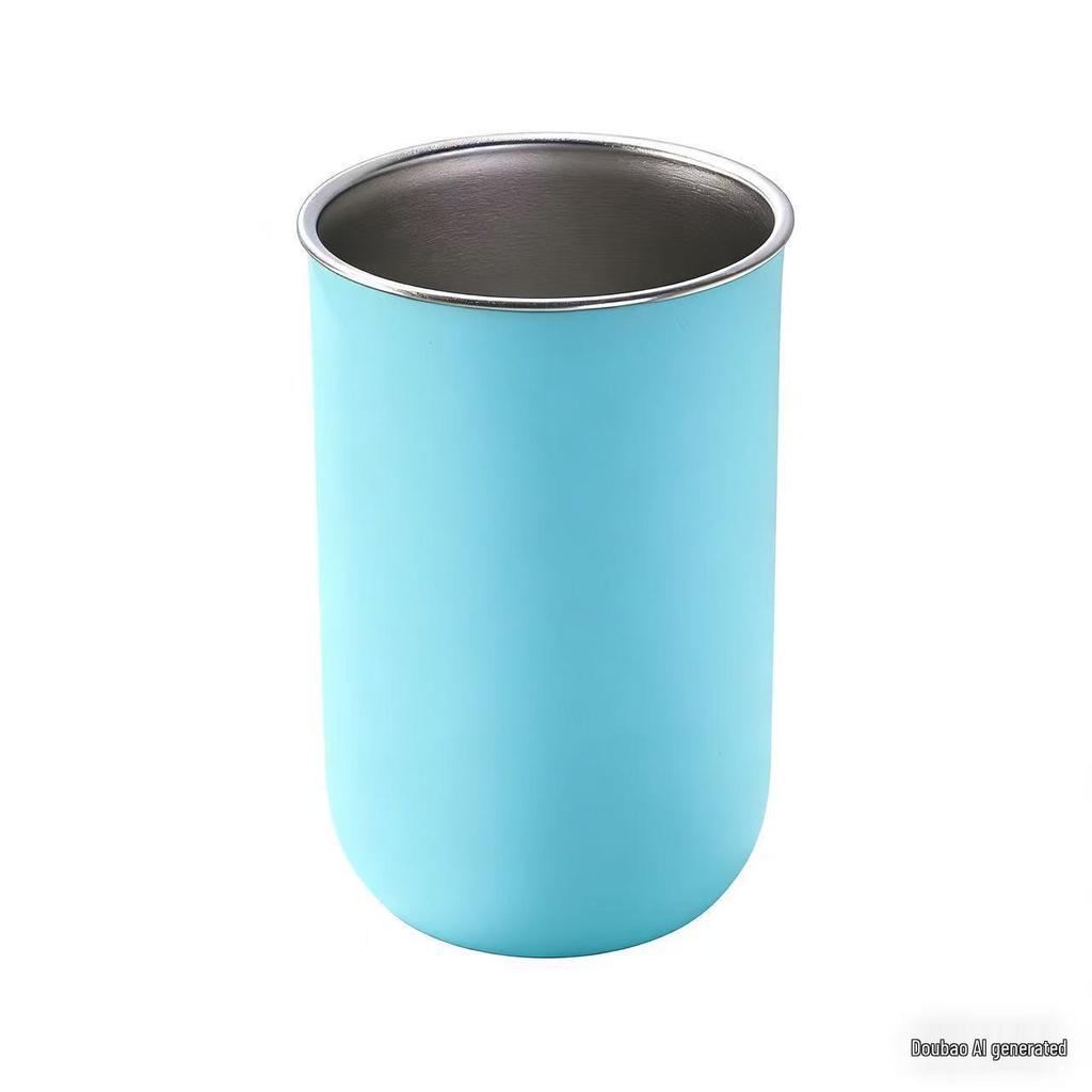 304 Stainless Steel Double-Layer Toothbrush and Mouthwash Cup