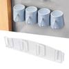 4 Cups Wall Mounted Mug Holder Magnetic Cup Hanging Rack No Drilling Cup Drying Stand for Kitchen Bathroom Living Room