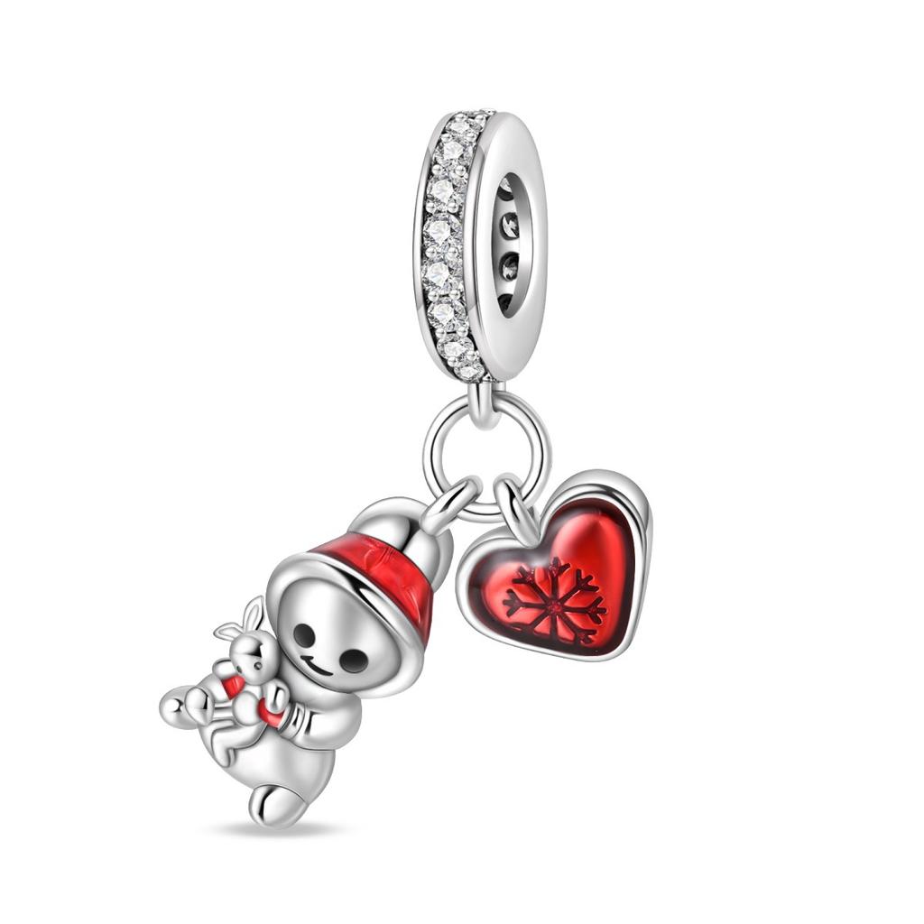 Santa Claus Gift Bead Pendant DIY Bracelet Jewelry Accessories