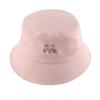 Unisex Cotton Blend Fisherman Hat With Cat Embroidery Wide Brim Outdoor Cap Winter