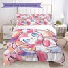 Pink Sylveon Design 3 Piece Bedding Set Cute Pokemon Theme Duvet Cover Pillowcases For Kids Girls Room