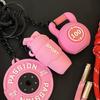 Fitness Enthusiast Keychain Weightlifting Equipment Charm with Keyring Weight Plate