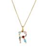 Catena Personalizzata per Clavicola Hip-hop: Collana con Ciondolo Alfabeto in Rame e Zircone
