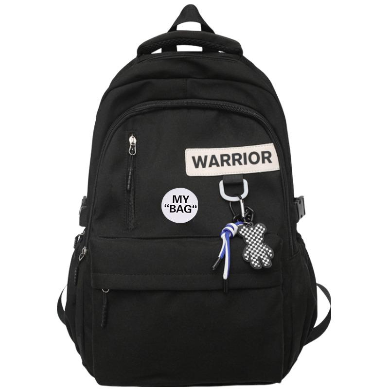 New Warrior Nylon Backpack Regular Unisex Black/White H6942010112141