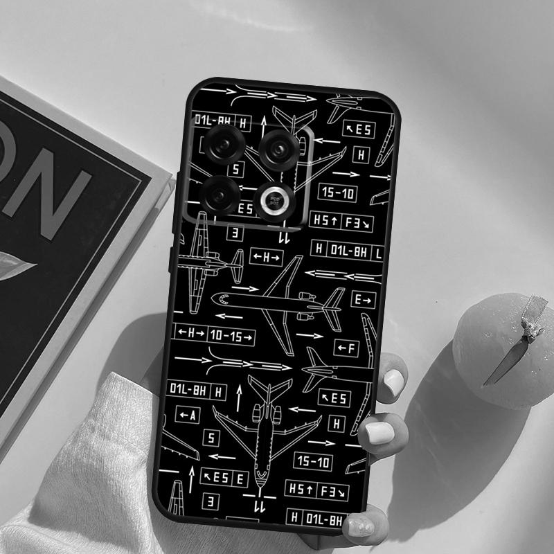 Aviation Aeroplane Pilot Cockpit Case For OnePlus 13R 12R 10R 10T 8T 11 12 13 OnePlus Nord 5 CE 2 3 4 Lite N10 N20 N30 Cover