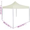 Profi Party Tent Foldable 2*2 M Steel Frame Cream
