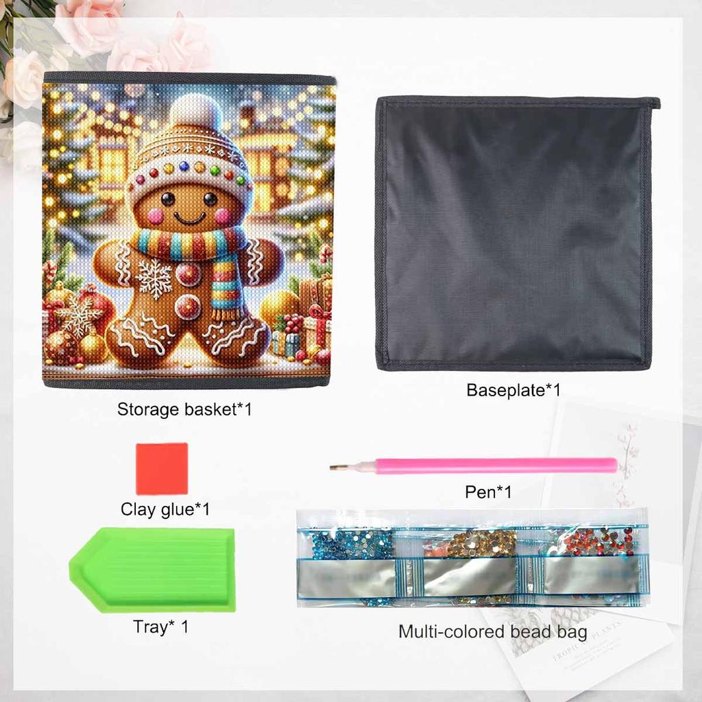 Little Biscuit Figure 5D Diamond Painting Storage Basket Full Round Drill Mosaic Diamond Embroidery Cross Stitch Kits Home Decor Home Decor