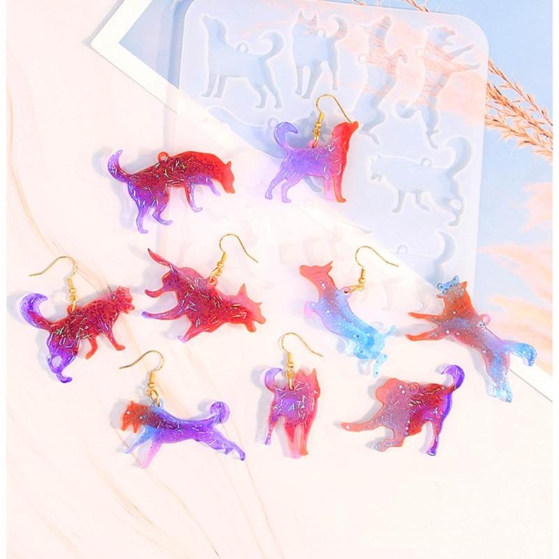 Ear Rings Epoxy Mould Eye Catching Animal Earrings Mold Customized Ear Pendant Silicone Molds for Craft Enthusiasts