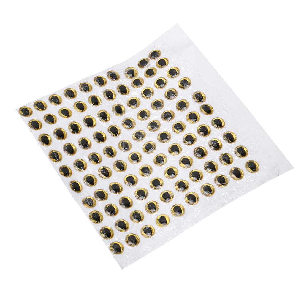 100PCS Fishing Lure Eyes DropShaped Fake Fish Eyes for Making Fishing Bait Gold 6MM