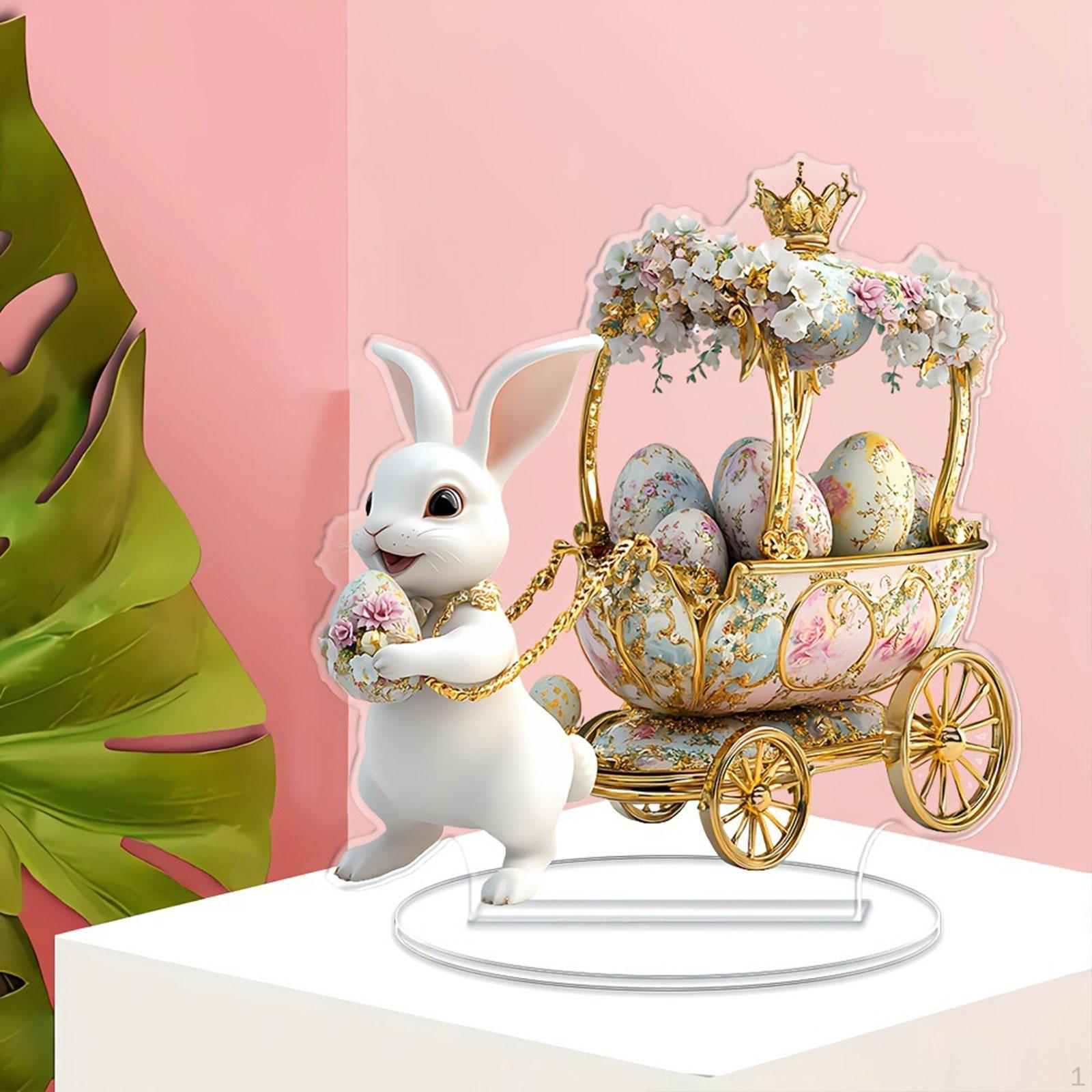 

2D фигурка кролика на Пасху, акриловое украшение для настольного дисплея Style D