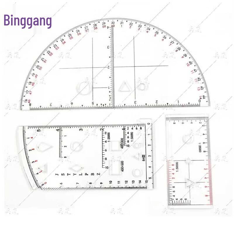 Binglan Semicircle, Coordinate & Small Commander Ruler Set