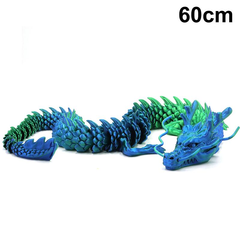 3D Printed Conjoined Dragon Ornaments, Movable Cartoon, Creative Dragon Plants, Rockery, Fish Tank Landscaping