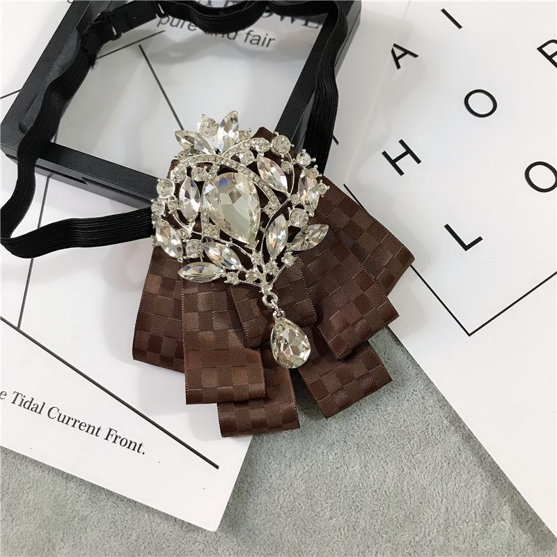 Korean Version of Bow Tie Female College Style Japanese Free-play Female Collar Flower Diamond Jewelry Shirt Accessories Male Bo