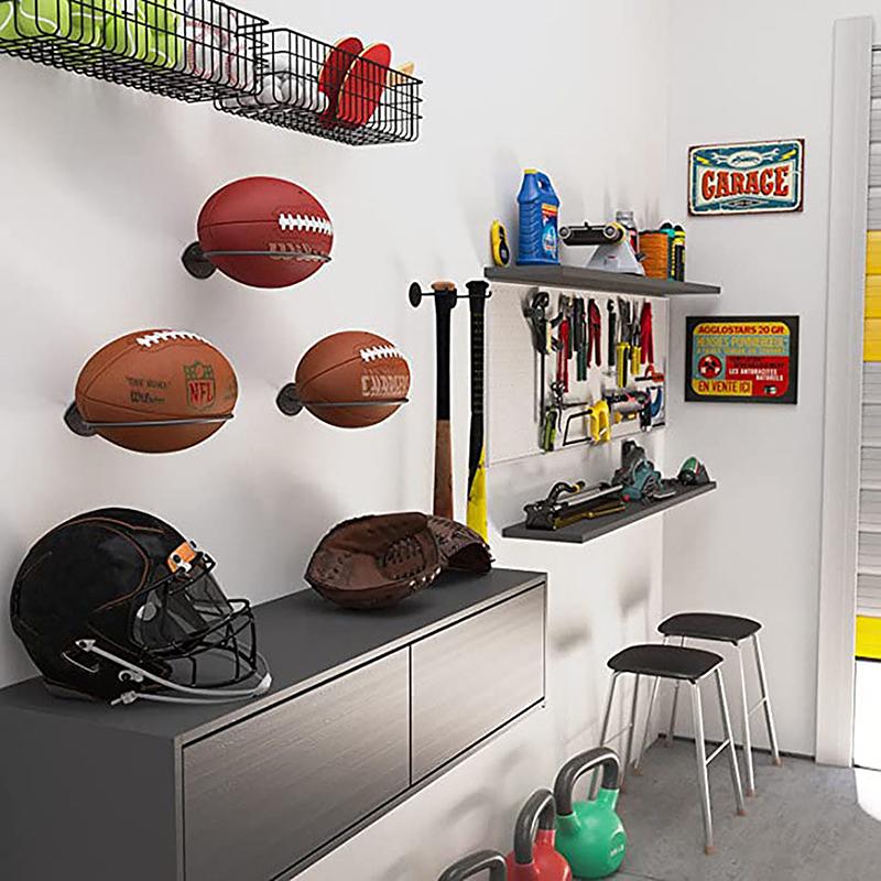Soccer Ball Football Basketball Wall Storage Display Sports Ball Holder Display Universal Ball Rack Holder