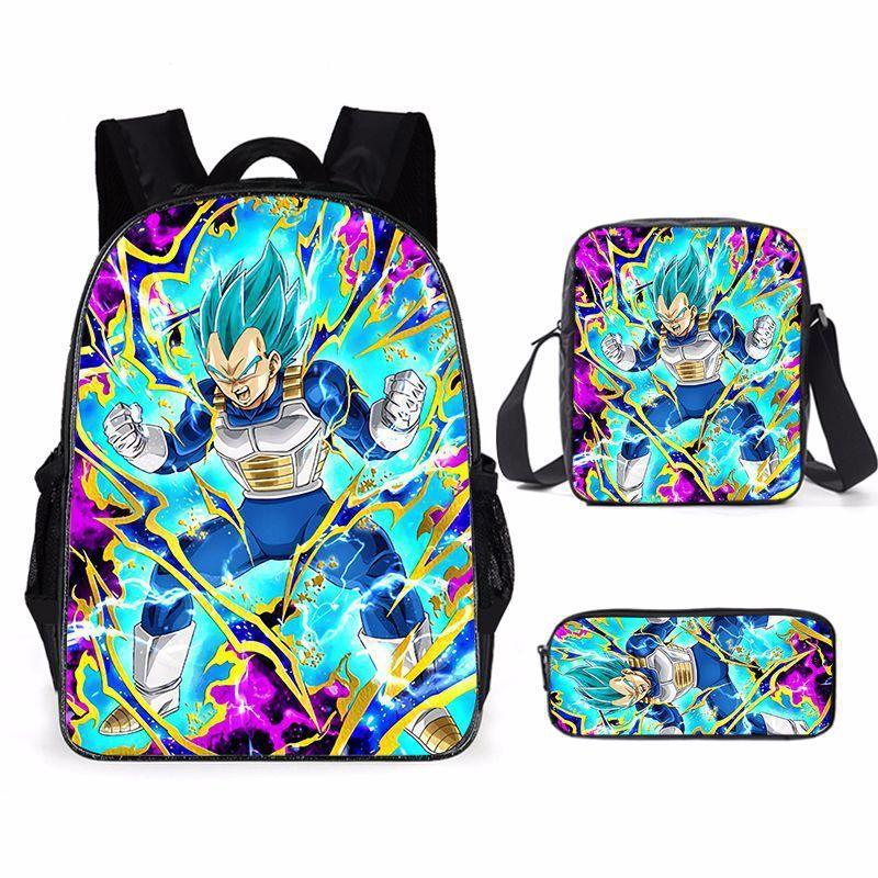 Dragon Ball Z Backpack Cartoon Oxford Fabric School Bag With Breathable Straps For Middle School Students
