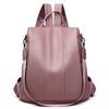Bolsa de Ombro Dupla, Mochila Escolar de Ombro Único, Bolsa de Viagem Grande para Senhoras, Mochila de Couro Macio