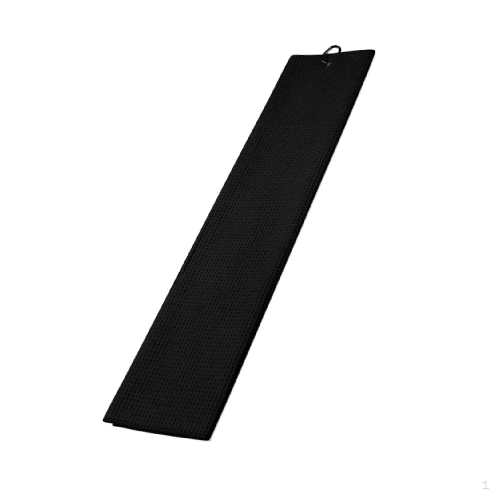 Golf Towel Waffle Pattern Absorbent 40x60cm Quick Drying Club for Black