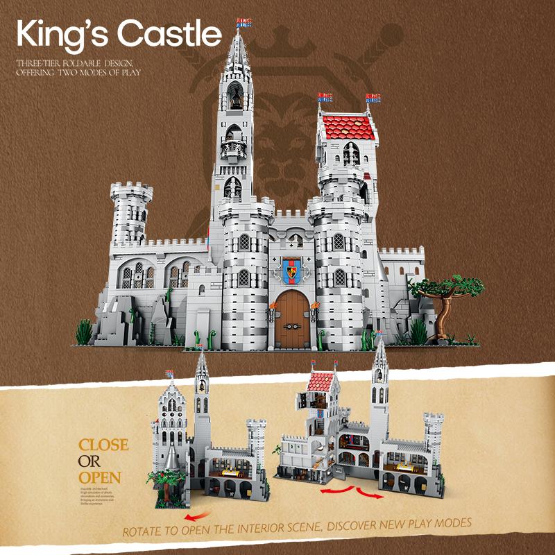 Non-Toxic 3999Pcs Grand Medieval European Castle Building Blocks Knight Castle Model Desktop Ornaments Kids Gift Educational Building Toys