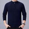 Men's New Arrival Half-Zip Knit Sweater - Thick, Warm, Pure Color for Autumn/Winter