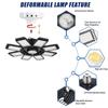 AC 85-265V 250W 6500K E27 LED Garage Light Lamp Adjustable Deformable Bulb Ceiling Light For Shop/Storage/Warehouse Workshop Lighting