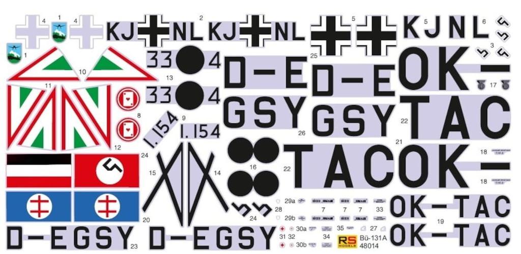 RS Model 1/48 Bücker 131A Germany 1936 Plastic Model Kit 48014 (Airplane)