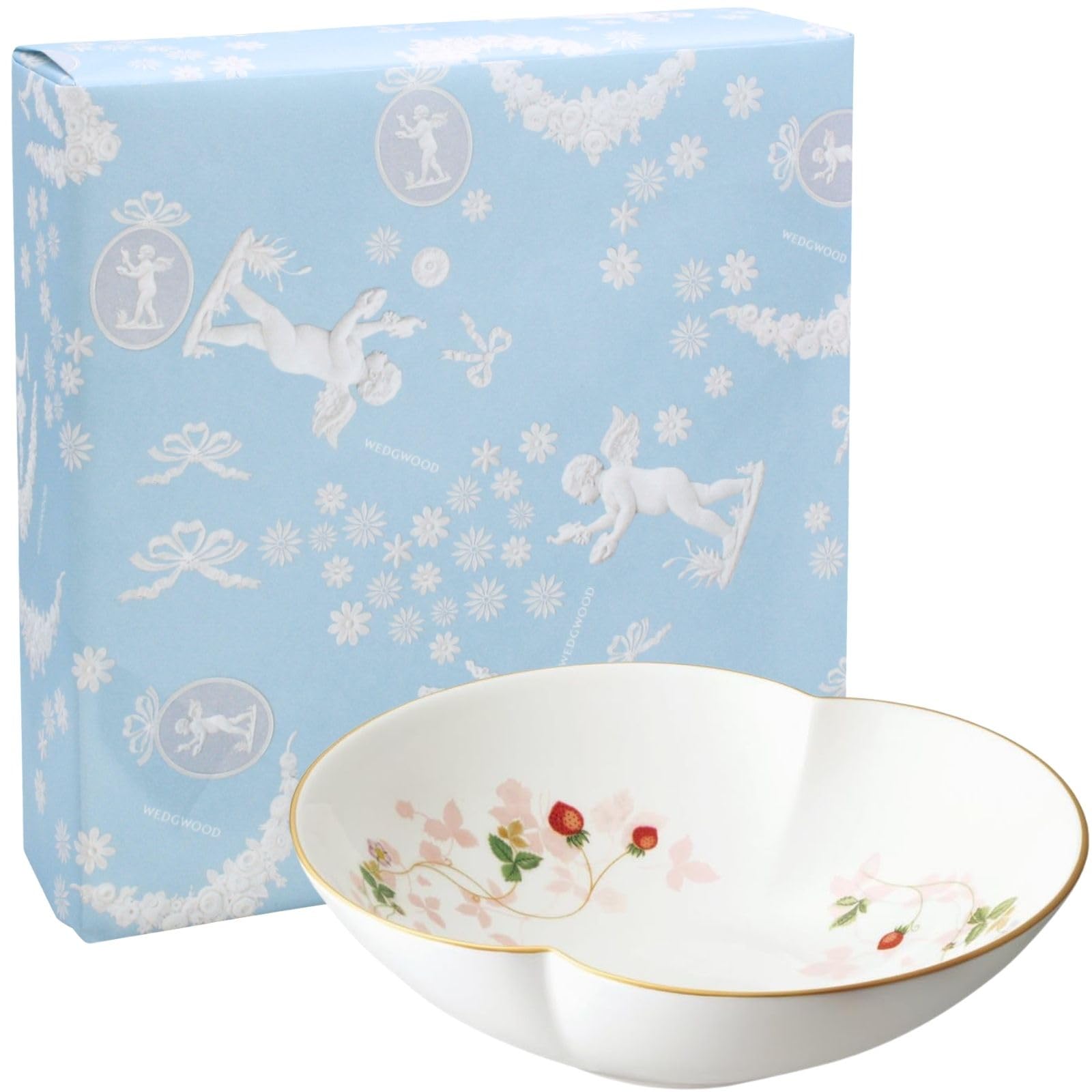 

[Wedgwood Official Wedding Wrapping] Wild Strawberry Mariage Bowl Plate (S) 20 x 18 x 5cm Pink Wedding Tableware Gift Wedding Gift Present for the Bri