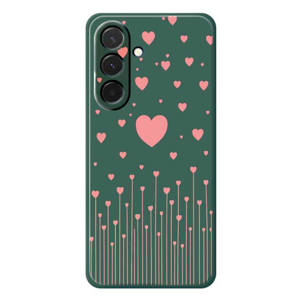 For Samsung Galaxy A36 5G Case Pink Love Pattern Printing Straight Edge TPU Phone Back Cover