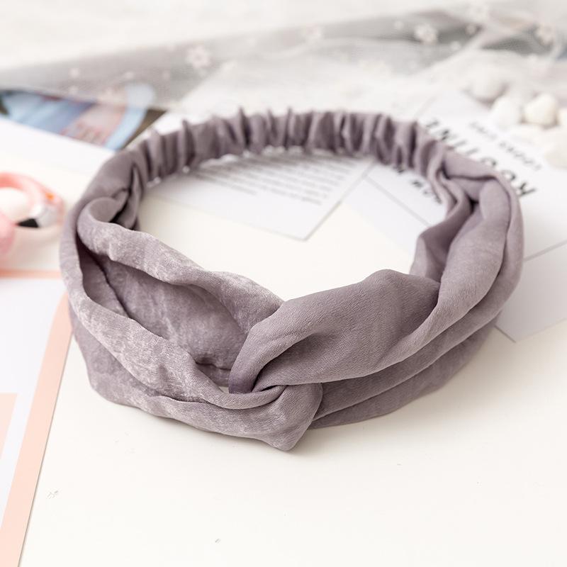 Fashion Women Girls Suede Hair Bands Solid Color Headbands Vintage Cross Turban Bandanas HairBands Hair Accessories