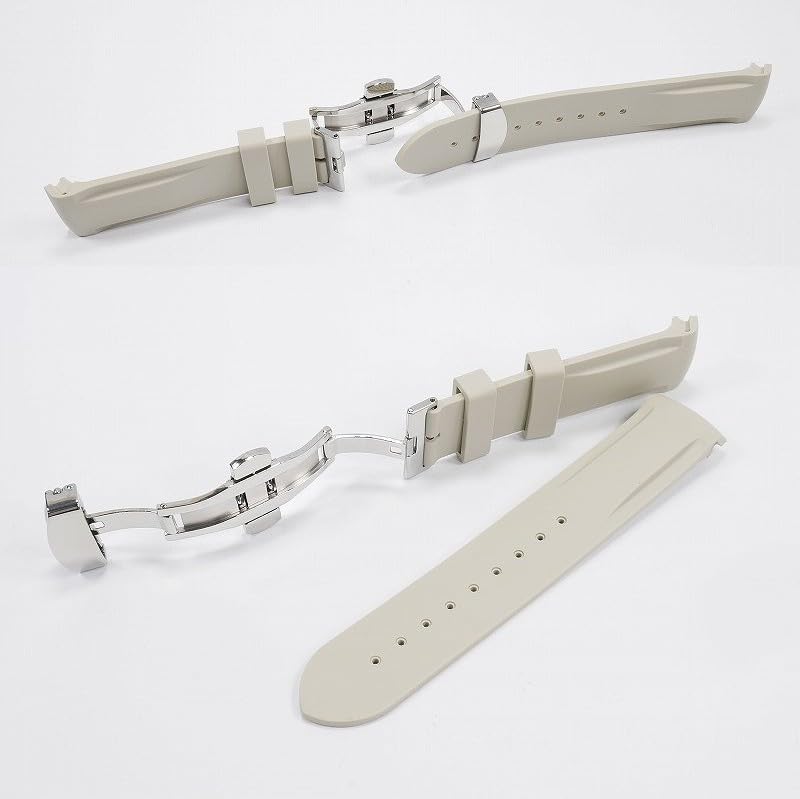 Swatch x OMEGA Exklusivt Gummiband med D-spänne (Beige)