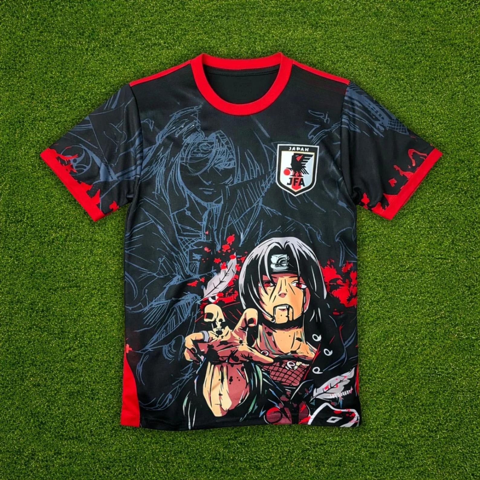 Naruto Anime Itachi Uchiha Konzept Fußball Japan Fußballtrikot Wind Atmungsaktiv Schnelltrocknend T-Shirt Männlich Weiblich Eltern Oberteile XXS beige