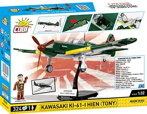 COBI Building Blocks Toy Japanese Army Fighter Plane 1/32 Hien KI-61 Kawasaki Aircraft Type 3 Fighter 324 Pieces Compatible with Lego #5740