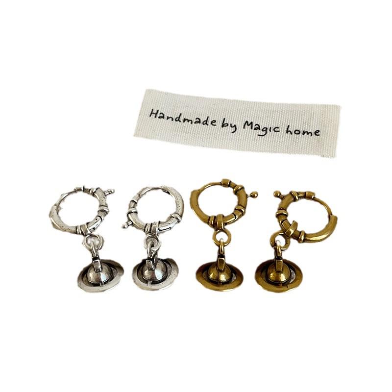Distressed Planet Metal Ear Cuffs: Women's High-End Retro Fashion Earrings