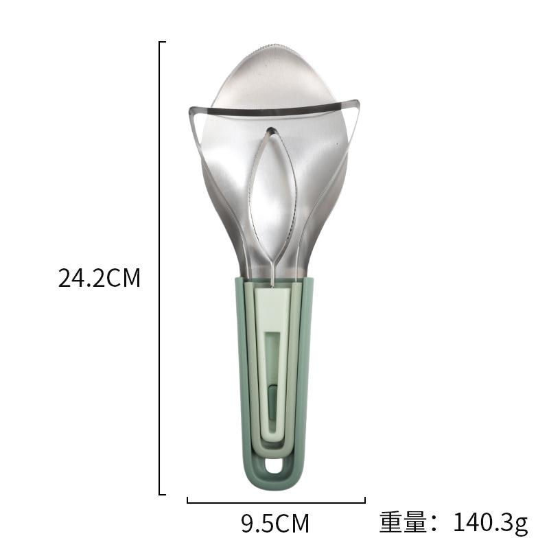 

Многофункциональный инструмент для нарезки и очистки манго, удаления сердцевины, нержавеющая сталь 430, артефакт для нарезки манго, инструмент для нарезки фруктов, набор из трех предметов Mango cut three-piece set