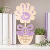 Ornament Mother's Day Plaque Decoration Wooden Flower Craft Flower Table Decor  Kids Learning
