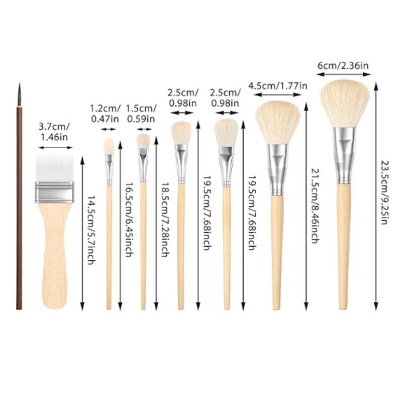 Goldspitze Keramik- und Aquarellpinselset - Boutique S Serie