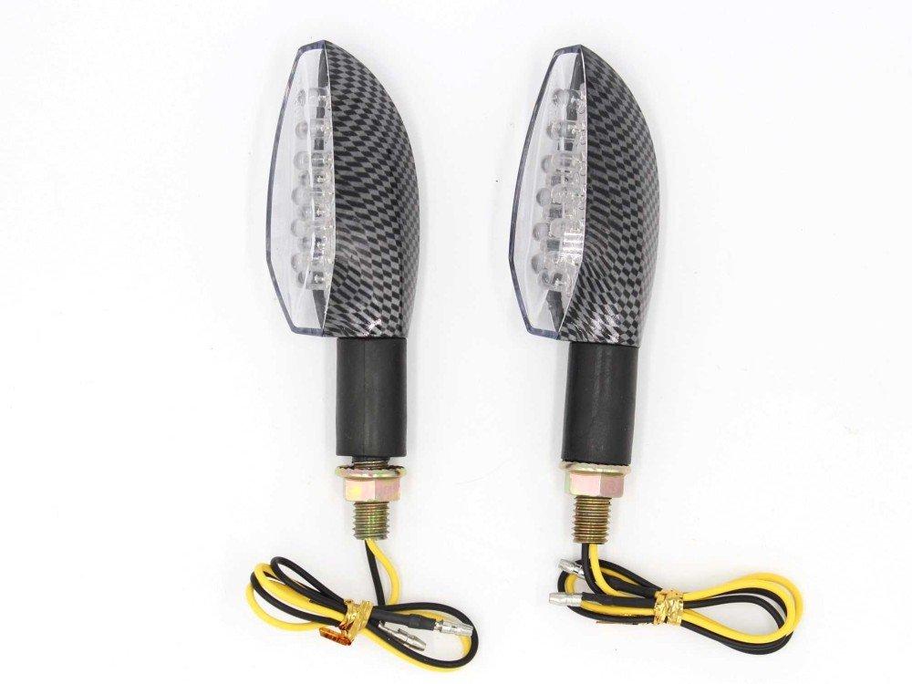 Motorcycle 15-LED Arrow Turn Signals (Set of 2) (Relay not included)