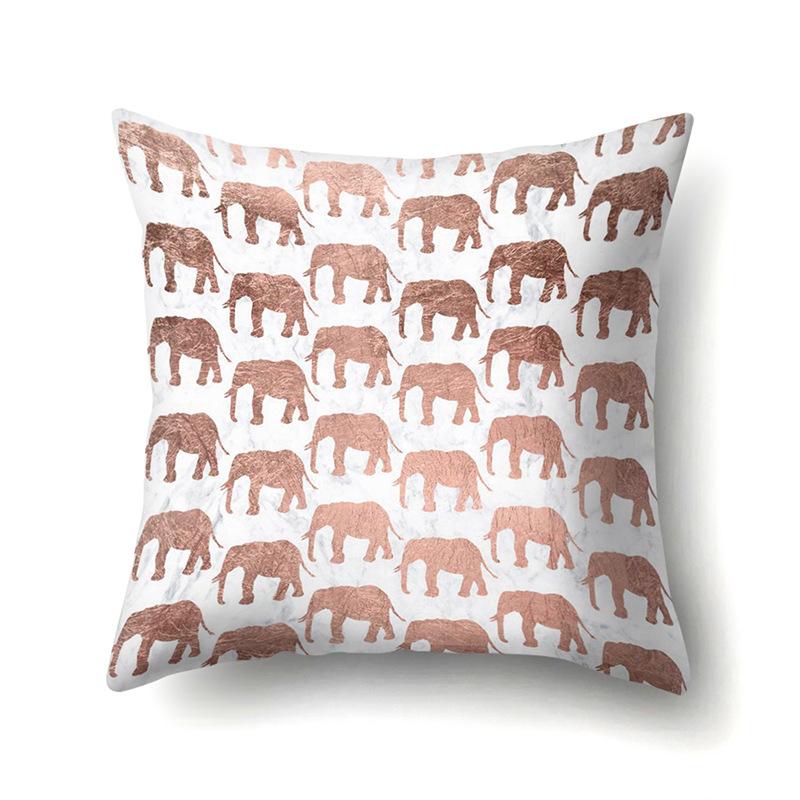 Polyester Pillow Case Automobile Decoration Home Printed Pillow Case Waist Cushion Cover Car Cushion Head Cushion Cover