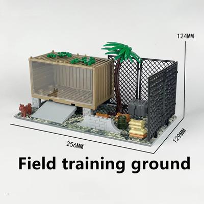 1602E Vojenská základna 2. světové války Fort Field Training Field Container Stavební bloky