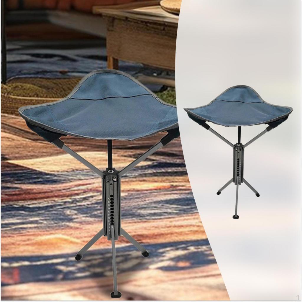 Camping Stool Fishing Tripod Foot Rest Compact Small Foldable Chair Slacker for Picnic Walking