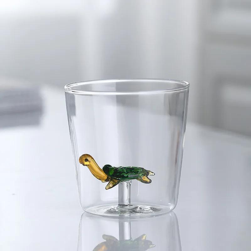 Cute 3D Animal Farm Glass Cups Italy Design Glassware Drink Whiskey Glasses Coffee Mug Kids Borosilicate Milk Water Teacup