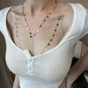 Sexy   Round Beads Waist Chain Beach Bra Bikini Chest Chain Zircon Tassel Women Body Chain Jewelry Accessories