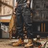 American Style Retro Cargo Pants Men Loose Straight Leg Oversized Casual Trousers