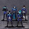 19CM Anime Saint Seiya Black Sanits Figure Multiple Models Standing Posture Animation Model Toys Gifts Collection Decoration