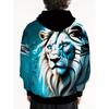 Herren-/Damen-Kapuzenpullover, Windjacken, Sweatshirts, modische Herbst- und Frühlingsjacken für Herren mit digitalem Tiger- und Löwen-Print