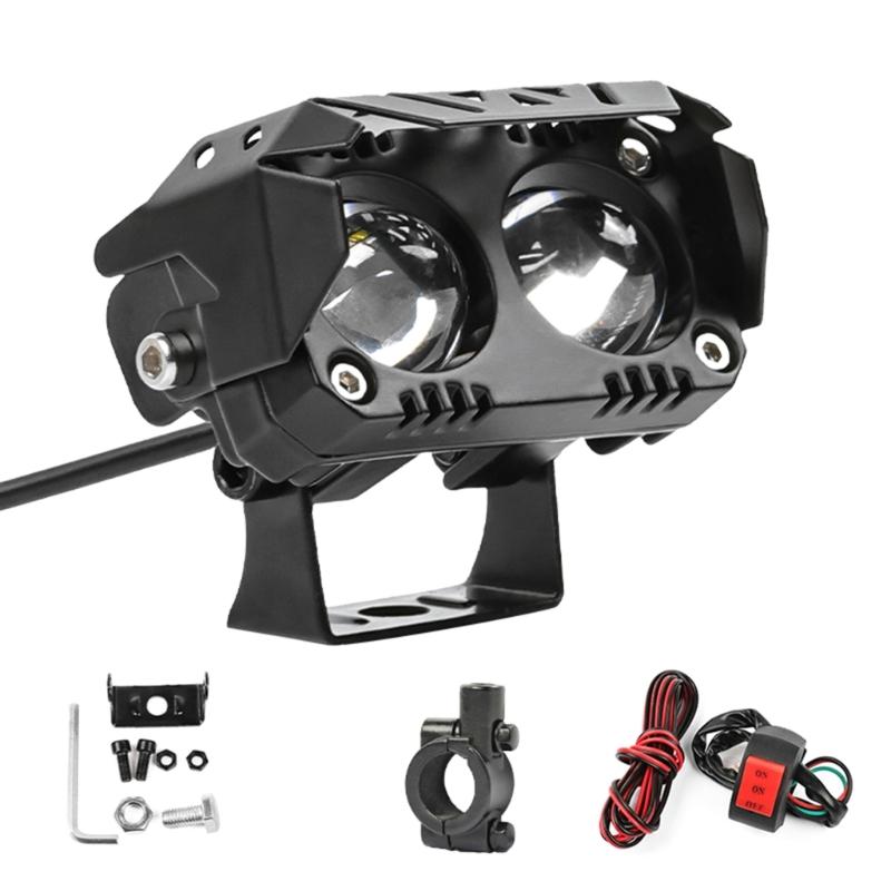 Multiple Mount LED Motorcycle Light High Brightness White Yellow Beam Shockproof Housing For Nighttime Road Illumination