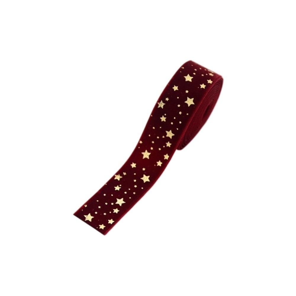 DIY Goldstempel Samtband Gewebte Kränze Grünes Rotes Band Weihnachtsbaumschmuck